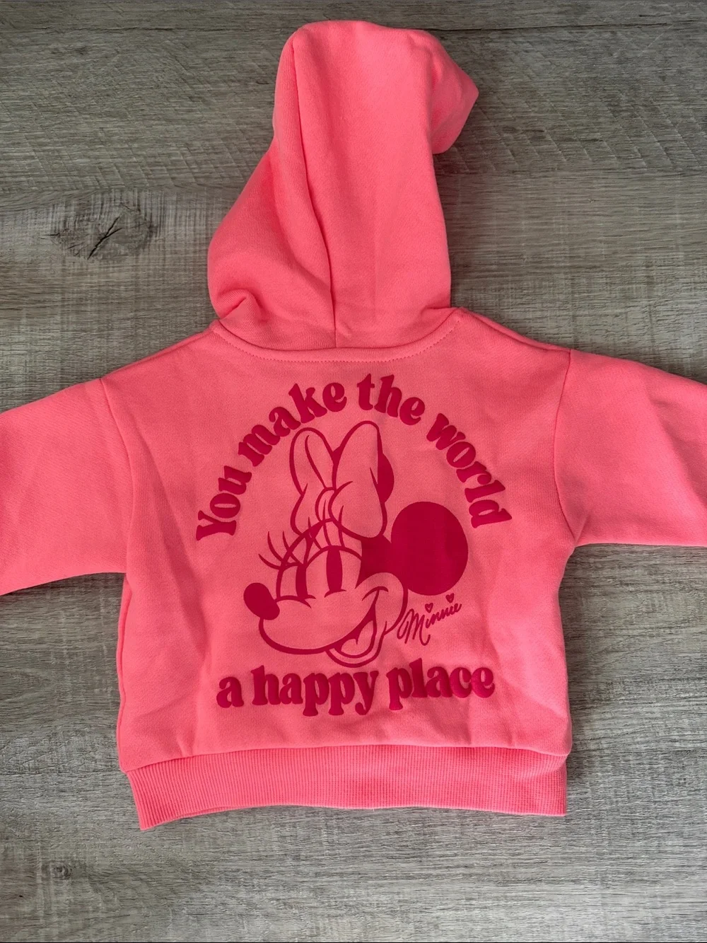 Disney Pink Minnie Mouse Hooded Zip Sweatshirt for Kids